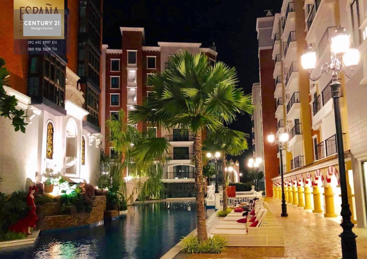 คอนโดผ่อนตรงกับเจ้าของ  ดาวน์เพียง 390,000 บาท ห้องสวนตกแต่งครบ โครงการ España Condo Resort Pattaya