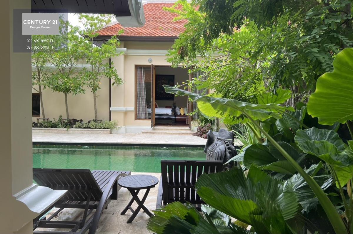 This tropical villa is for sale and it comes at the price of 38,900,000฿. 3 Bedrooms & 4 Bathrooms 280 square meters floor area size 676 square meters land plot area size Fully furnished & ready to move in. Thai ownership Villa features: Beautiful decorat