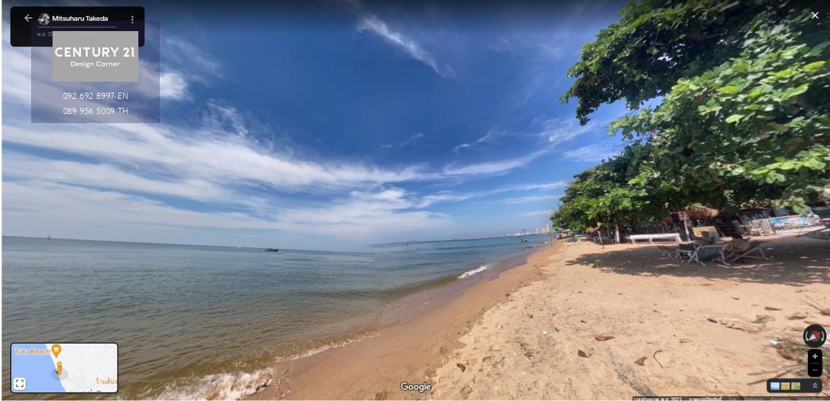 Land for sale on the beach, Na Jomtien 12, Sattahip,  Chonburi.