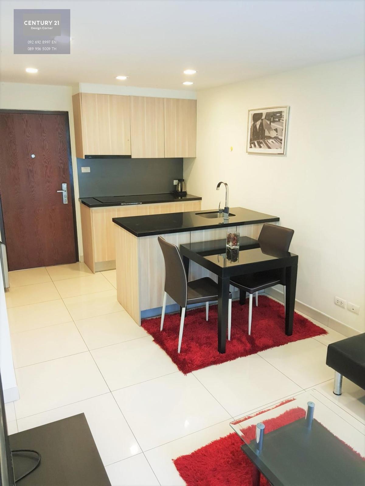 This studio is for sale at the price of 1,250,000฿ Studio 30 square meters 5th floor Foreign Quota Fully furnished and ready to move in Condo features: Fully equipped kitchen Air-conditioning unit Building features: Resident\