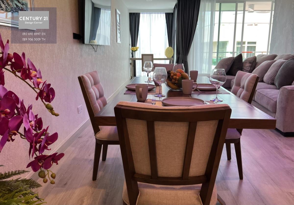 This spacious condominium is for sale and it comes at the price of 8,900,000฿. 123 square meters 7th Floor Foreign Quota Recently completed its renovation Fully furnished & ready to move in Condo features: Corner unit Spacious open-plan living room Fully 