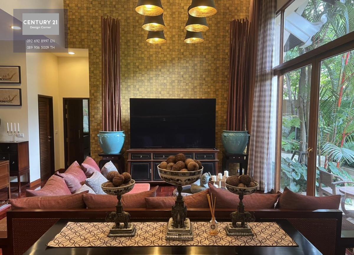 This tropical villa is for sale and it comes at the price of 38,900,000฿. 3 Bedrooms & 4 Bathrooms 280 square meters floor area size 676 square meters land plot area size Fully furnished & ready to move in. Thai ownership Villa features: Beautiful decorat