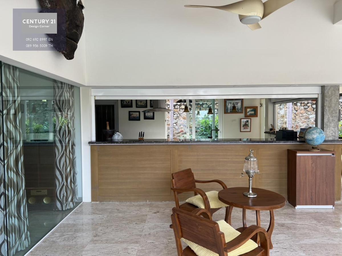 This villa is for sale and it comes at the price of 27,000,000฿ Company ownership The villa is sold as is, with all the decorative items Land area of approximately 1300 square meters Villa features: 2 bedrooms & 2 bathrooms, en-suite and walk-in wardrobe 