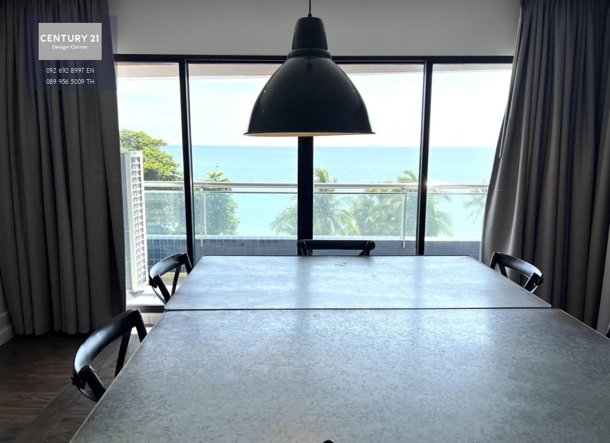 This beachfront condo is for sale and it comes at the price of 28,000,000฿ 3 bedrooms & 3 bathrooms 252 square meters Under foreign quota Fully furnished & ready to move in Condo features: Expansive living with ceiling-to-floor glass windows providing an 