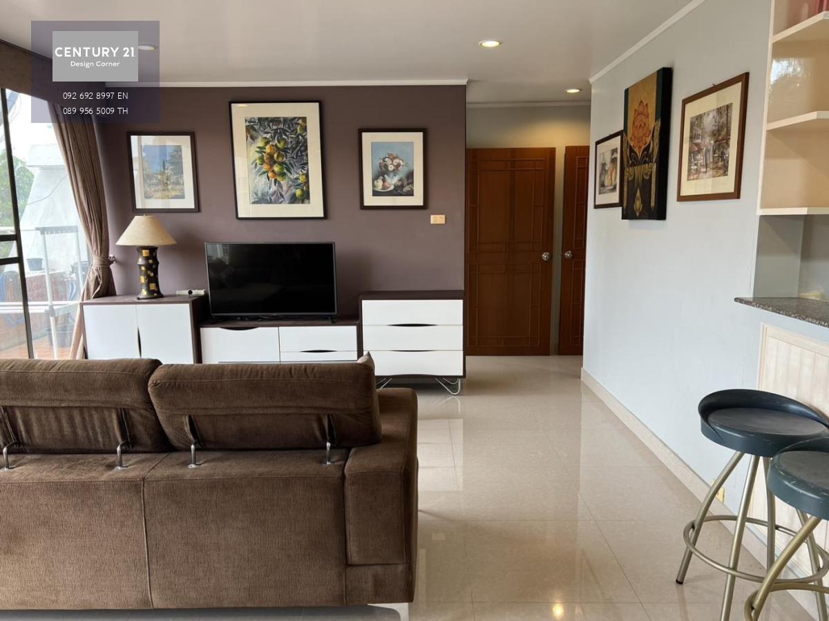 This seaside condominium is for sale and it comes at the price of 4,000,000฿ 2 Bedrooms & 1 Bathroom 110 square meters Fully furnished & ready to move in Condo features, furniture & appliances: Large balcony Fully equipped kitchen Fully air conditioned Bu