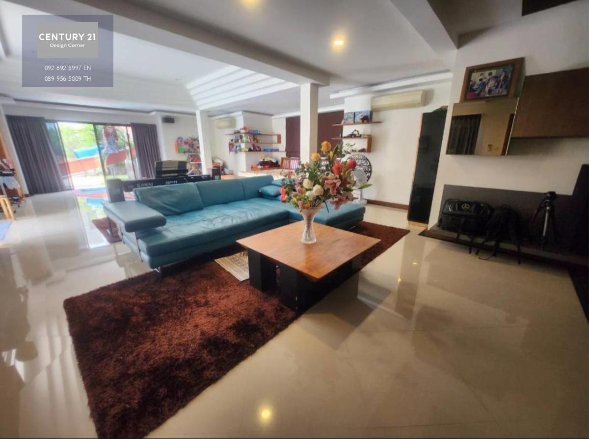 This large pool villa is for sale and it comes at the price of 49,000,000฿ 750 square meters interior area size 450 square wah / 1800 square meters Thai name ownership Fully furnished & ready to move in House features: 7 bedrooms & 6 bathrooms Spacious li