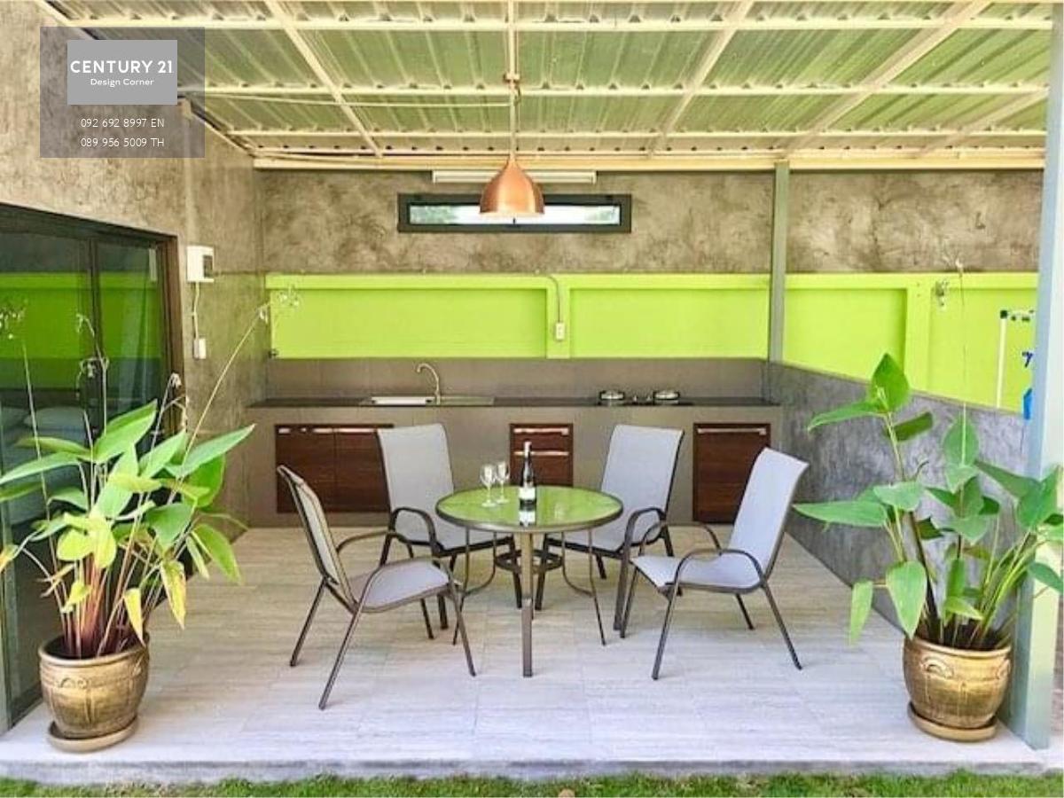 This beautiful villa is for sale and it comes at the price of 13,000,000฿ 4 Bedrooms & 4 Bathrooms ~500 square meters of house area ~800 square meters land plot size Fully furnished & fitted. Ready to move in. House features: Private garden & outdoor dini