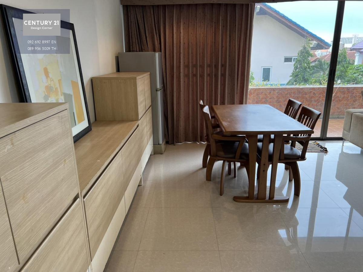 This seaside condominium is for sale and it comes at the price of 4,000,000฿ 2 Bedrooms & 1 Bathroom 110 square meters Fully furnished & ready to move in Condo features, furniture & appliances: Large balcony Fully equipped kitchen Fully air conditioned Bu