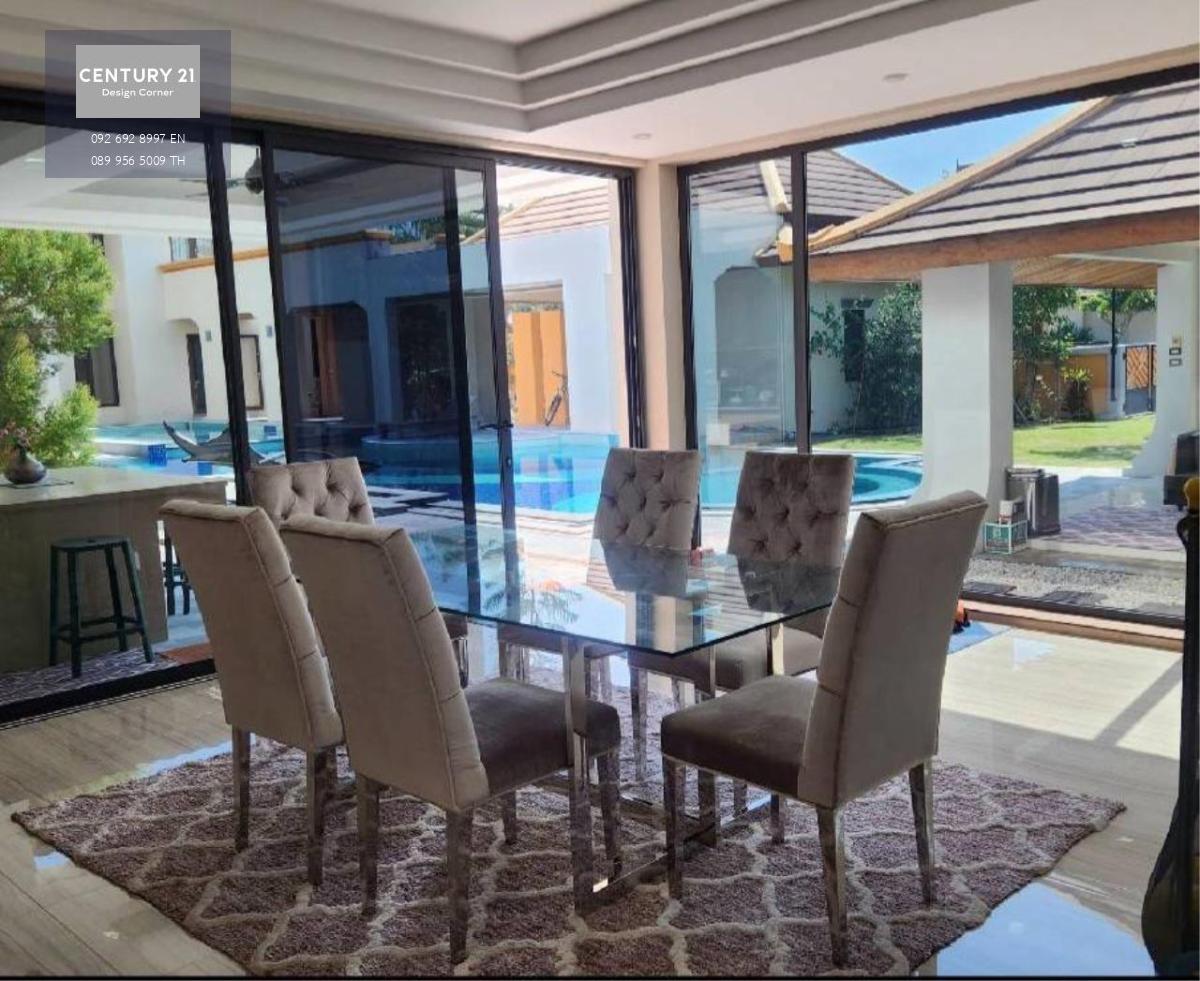 This large pool villa is for sale and it comes at the price of 49,000,000฿ 750 square meters interior area size 450 square wah / 1800 square meters Thai name ownership Fully furnished & ready to move in House features: 7 bedrooms & 6 bathrooms Spacious li