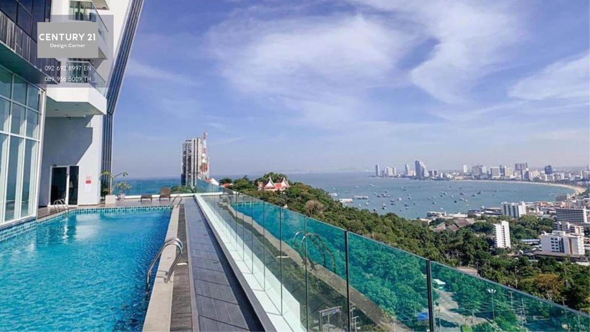 This hilltop condominium is for sale and it comes at the price of 2,950,000฿. 1 Bedroom & 1 Bathroom 47 square meters floor area size Fully furnished & fitted. Ready to move in. Company ownership Condo features: Great balcony view of the sea, the city and