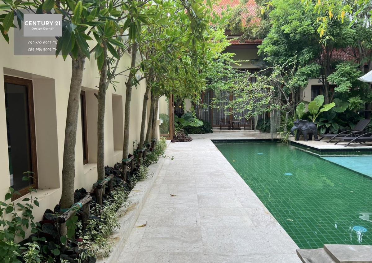 This tropical villa is for sale and it comes at the price of 38,900,000฿. 3 Bedrooms & 4 Bathrooms 280 square meters floor area size 676 square meters land plot area size Fully furnished & ready to move in. Thai ownership Villa features: Beautiful decorat