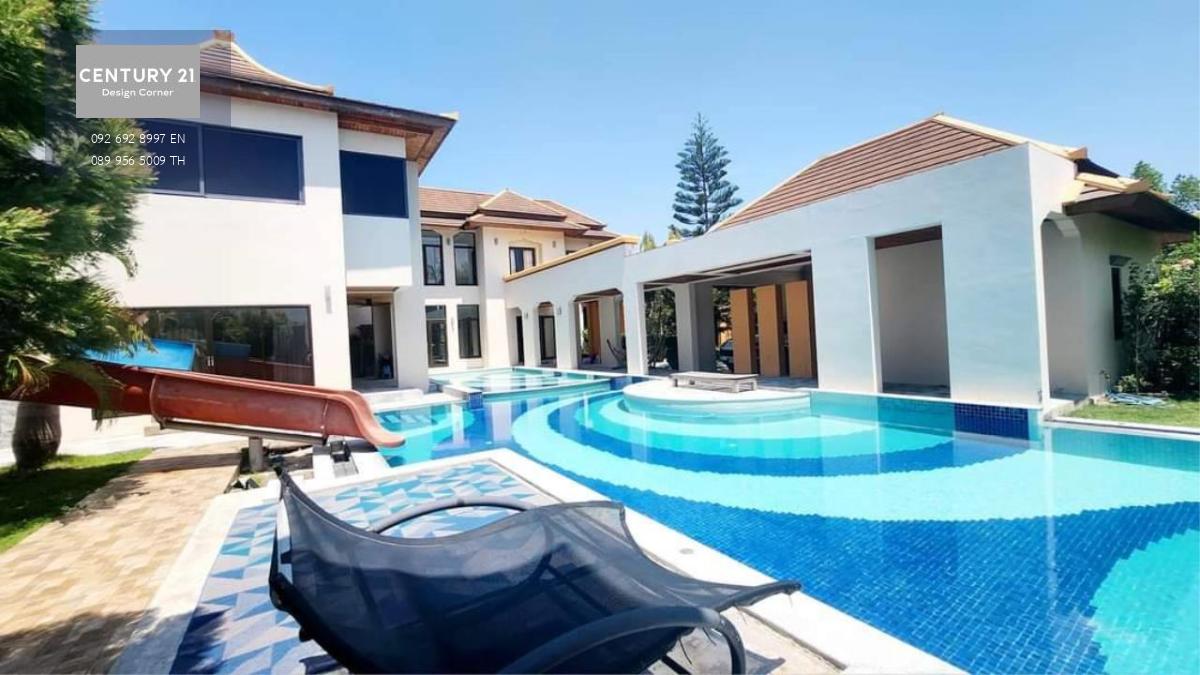 This large pool villa is for sale and it comes at the price of 49,000,000฿ 750 square meters interior area size 450 square wah / 1800 square meters Thai name ownership Fully furnished & ready to move in House features: 7 bedrooms & 6 bathrooms Spacious li