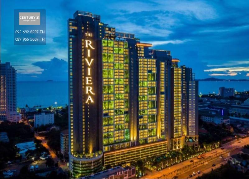 ขายคนโดใกล้ทะเล ชื่อต่างต่างชาติ ห้องพร้อมเข้าอยู่วิวทะเล The Riviera Jomtien พัทยา