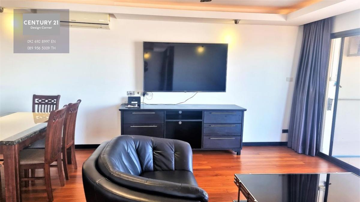 This centrally located condo is for sale at the price of 8,900,000฿ and for rent at the price of 60,000฿ per month 184 square meters 2 bedrooms & 2 bathrooms 3 balconies with great view of Pattaya and Pattaya Bay Foreign name 20th floor Fully furnished & 