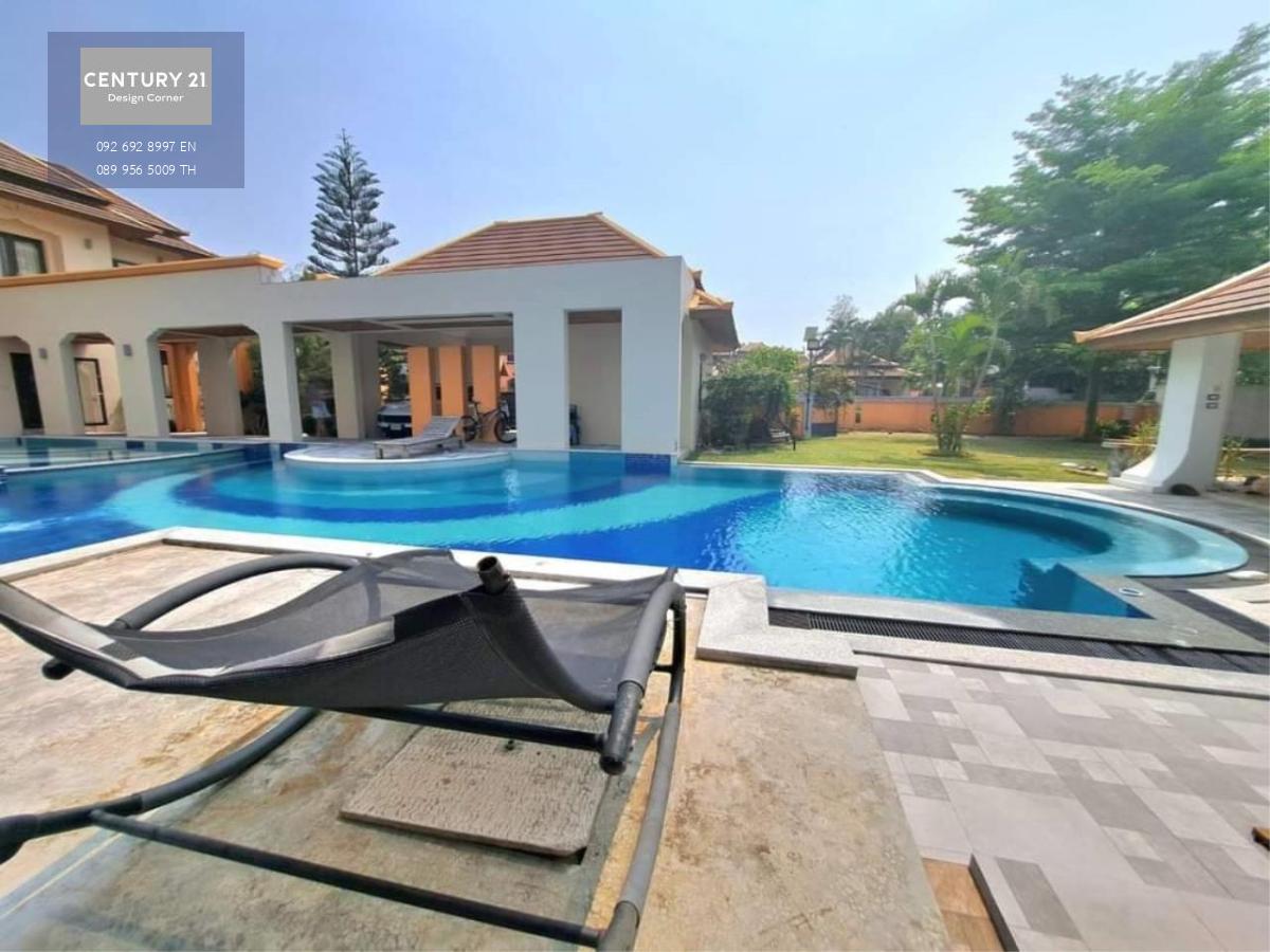 This large pool villa is for sale and it comes at the price of 49,000,000฿ 750 square meters interior area size 450 square wah / 1800 square meters Thai name ownership Fully furnished & ready to move in House features: 7 bedrooms & 6 bathrooms Spacious li