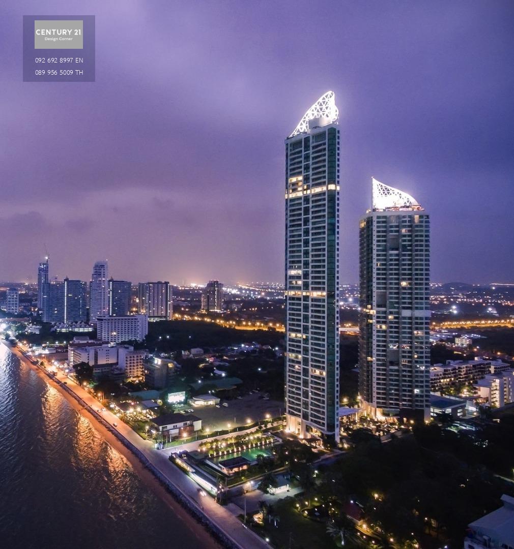 Reflection Jomtien Beach Pattaya คอนโด ให้เช่า วิวทะเล 2 ห้องนอน 2 ห้องน้ำ