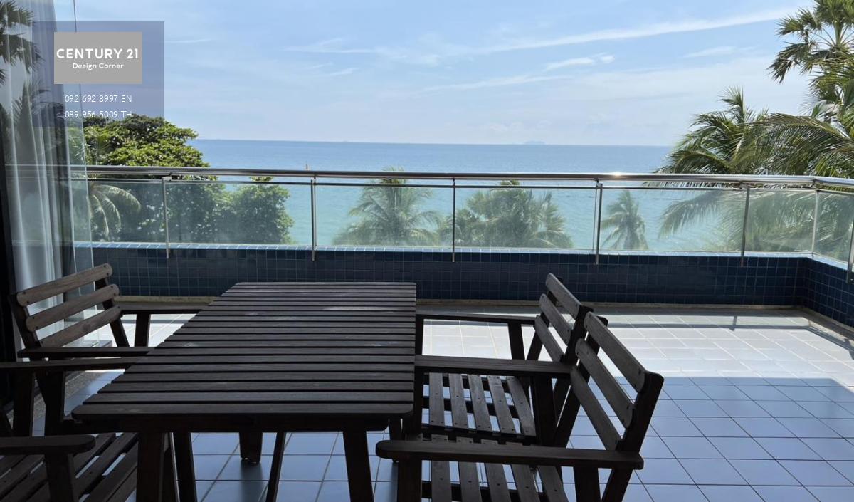 This beachfront condo is for sale and it comes at the price of 28,000,000฿ 3 bedrooms & 3 bathrooms 252 square meters Under foreign quota Fully furnished & ready to move in Condo features: Expansive living with ceiling-to-floor glass windows providing an 