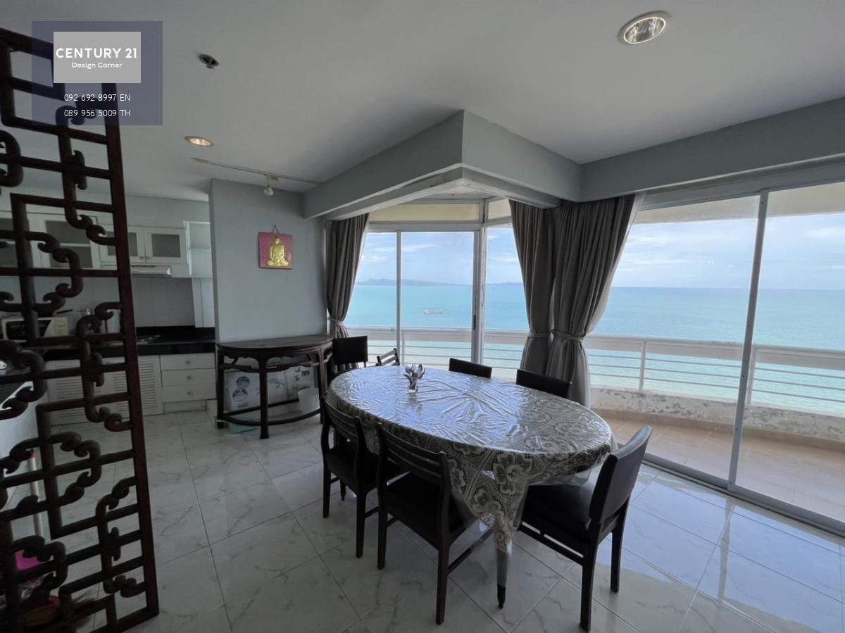 This seafront condominium is for sale and it comes at the price of 16,500,000฿ 3 Bedrooms & 3 Bathrooms 199 square meters Fully furnished & fitted. Ready to move in. Condo features: Large balcony with an amazing view of the sea Spacious living room Fully 