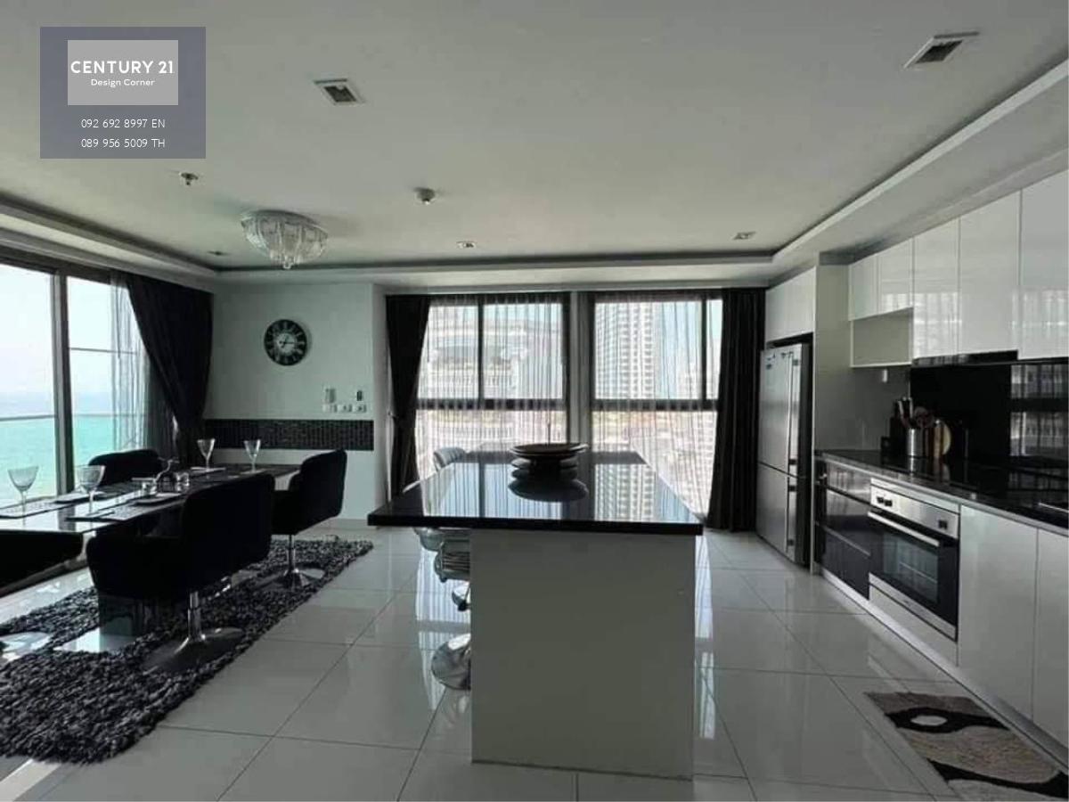 35,000,000฿ 3 bedrooms and 3 bathrooms in the exclusive area of Wong Amat 186 square meters Foreign quota High floor Large balcony with sea & city view Large living room area Fully equipped European kitchen with kitchen island Master bedroom with balcony 