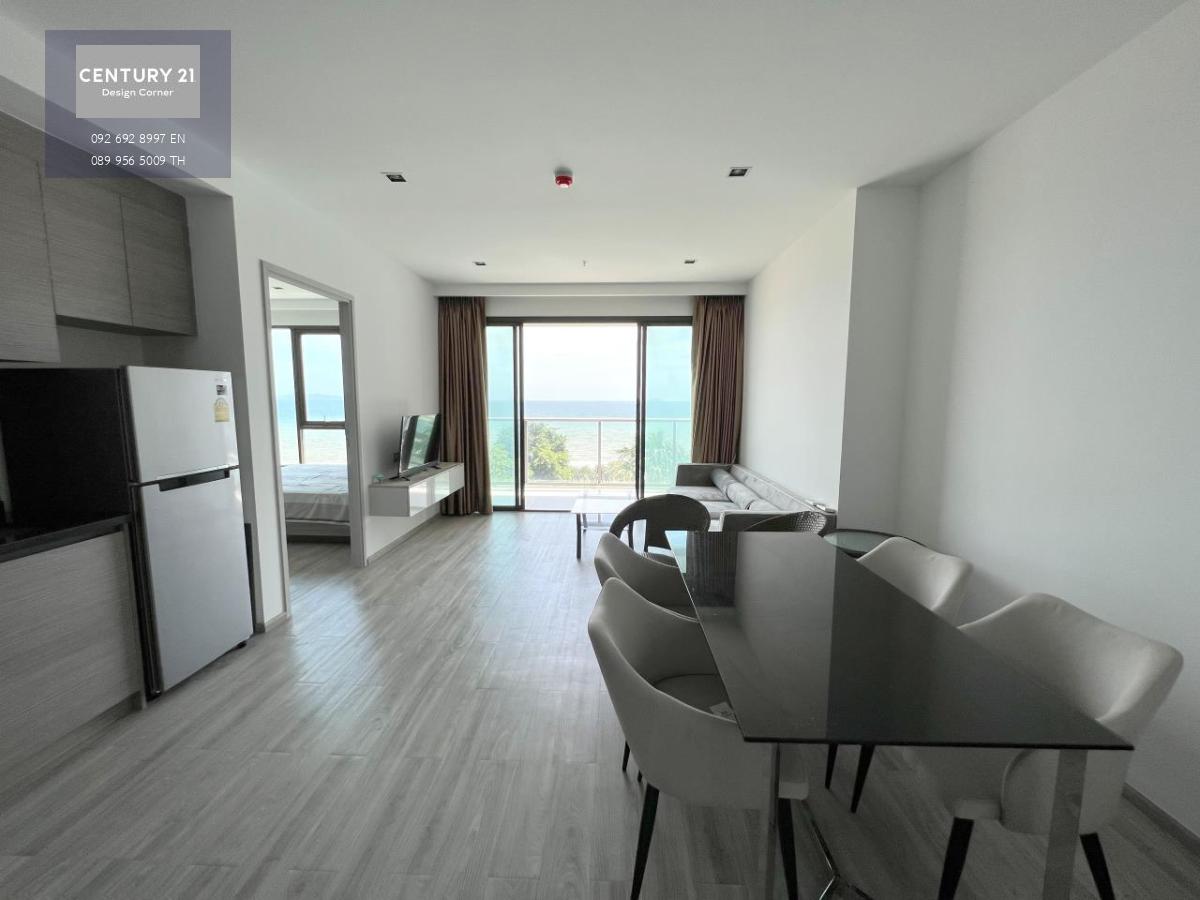 This beachfront condominium comes at the price of 10,400,000฿ 2 Bedrooms & 2 Bathrooms 77 square meters Fully furnished & fitted Foreign Quota Transfer fees & taxes: 50/50 Condo features, furniture & appliances: Corner unit Great beachfront seaview Fully 