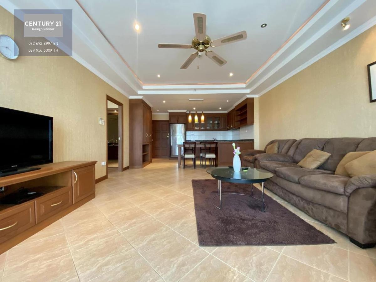 This low-rise condo is for sale and it comes at the price of 3,500,000฿. 1 Bedroom & 1 Bathroom 51 square meters Foreign quota Fully furnished & fitted. Ready to move in. Condo features, furniture & appliances: Balcony with garden & city view Living room 