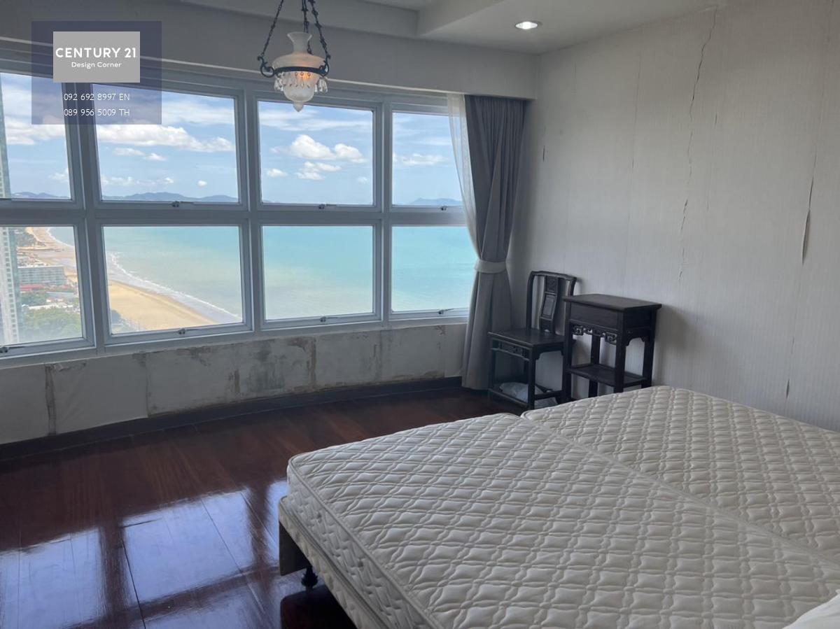 This seafront condominium is for sale and it comes at the price of 16,500,000฿ 3 Bedrooms & 3 Bathrooms 199 square meters Fully furnished & fitted. Ready to move in. Condo features: Large balcony with an amazing view of the sea Spacious living room Fully 