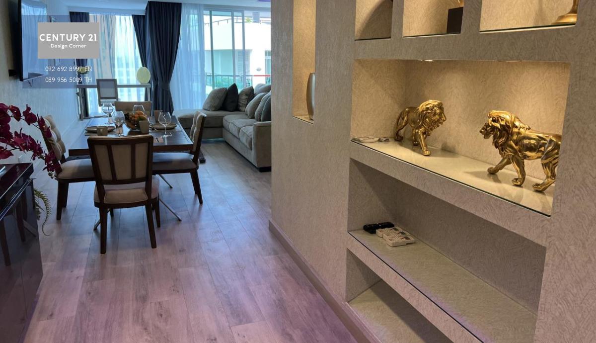 This spacious condominium is for sale and it comes at the price of 8,900,000฿. 123 square meters 7th Floor Foreign Quota Recently completed its renovation Fully furnished & ready to move in Condo features: Corner unit Spacious open-plan living room Fully 