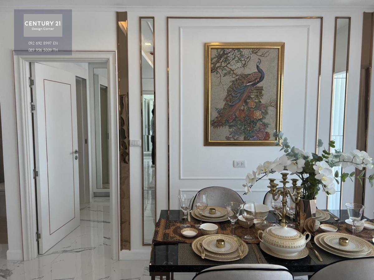 This two-bedroom condo is for sale and it comes at the price of 5,900,000฿ 2 Bedrooms & 2 Bathrooms 64 square meters Fully furnished & fitted. Condo features, furniture & appliances: Beautiful view of Jomtien Fully equipped European kitchen Fully aircondi