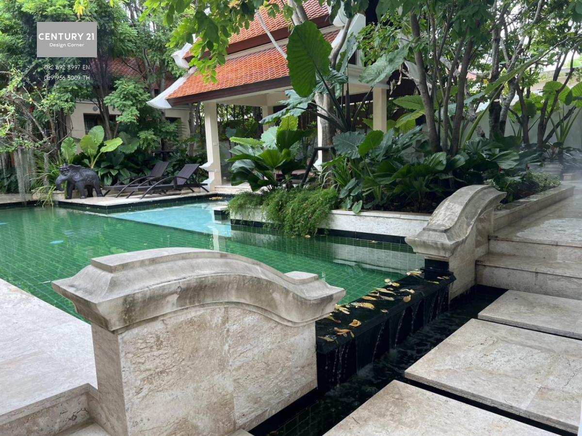 This tropical villa is for sale and it comes at the price of 38,900,000฿. 3 Bedrooms & 4 Bathrooms 280 square meters floor area size 676 square meters land plot area size Fully furnished & ready to move in. Thai ownership Villa features: Beautiful decorat