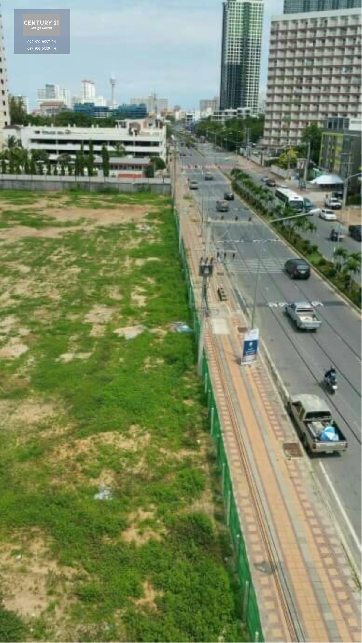 ขายที่ดินแปลงใหญ่สุดสวย ติดทะเล หาดจอมเทียน-พัทยา