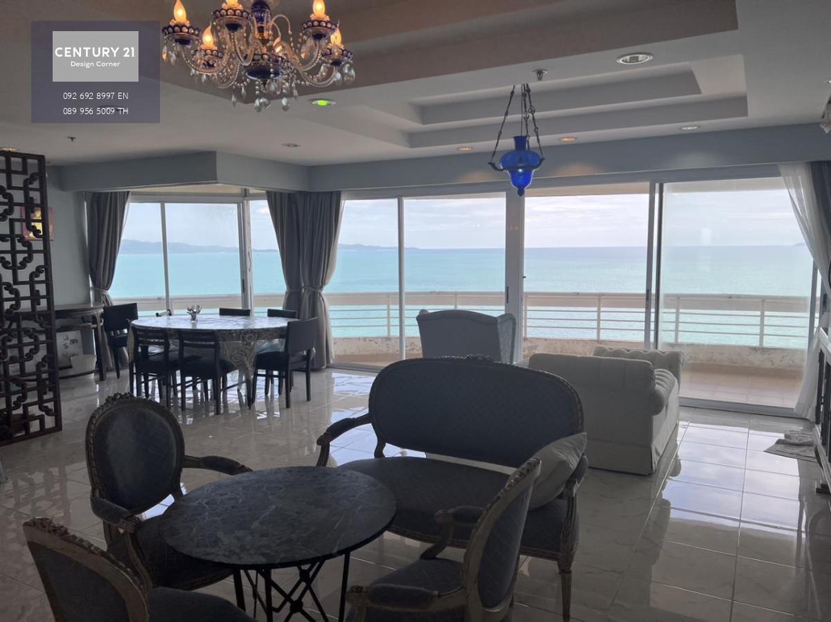 This seafront condominium is for sale and it comes at the price of 16,500,000฿ 3 Bedrooms & 3 Bathrooms 199 square meters Fully furnished & fitted. Ready to move in. Condo features: Large balcony with an amazing view of the sea Spacious living room Fully 