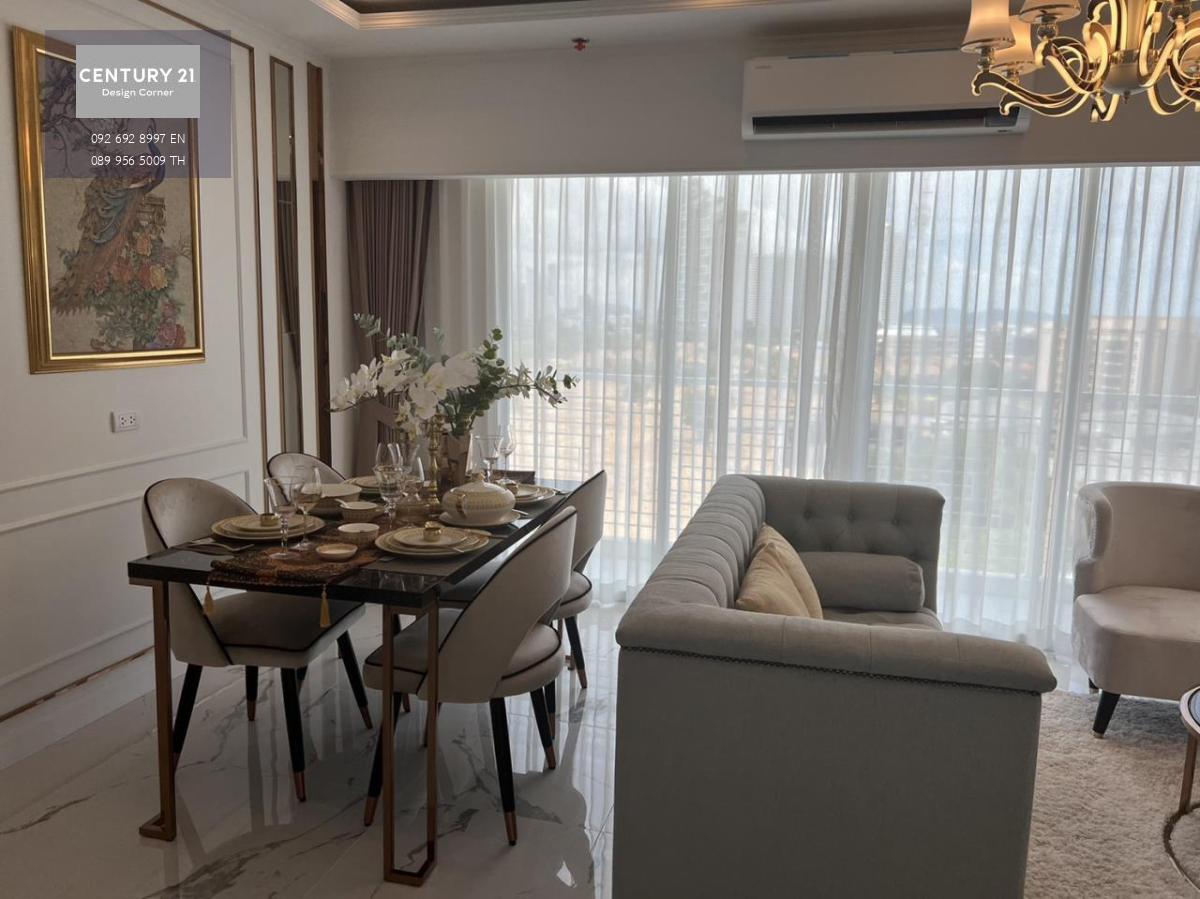 This two-bedroom condo is for sale and it comes at the price of 5,900,000฿ 2 Bedrooms & 2 Bathrooms 64 square meters Fully furnished & fitted. Condo features, furniture & appliances: Beautiful view of Jomtien Fully equipped European kitchen Fully aircondi