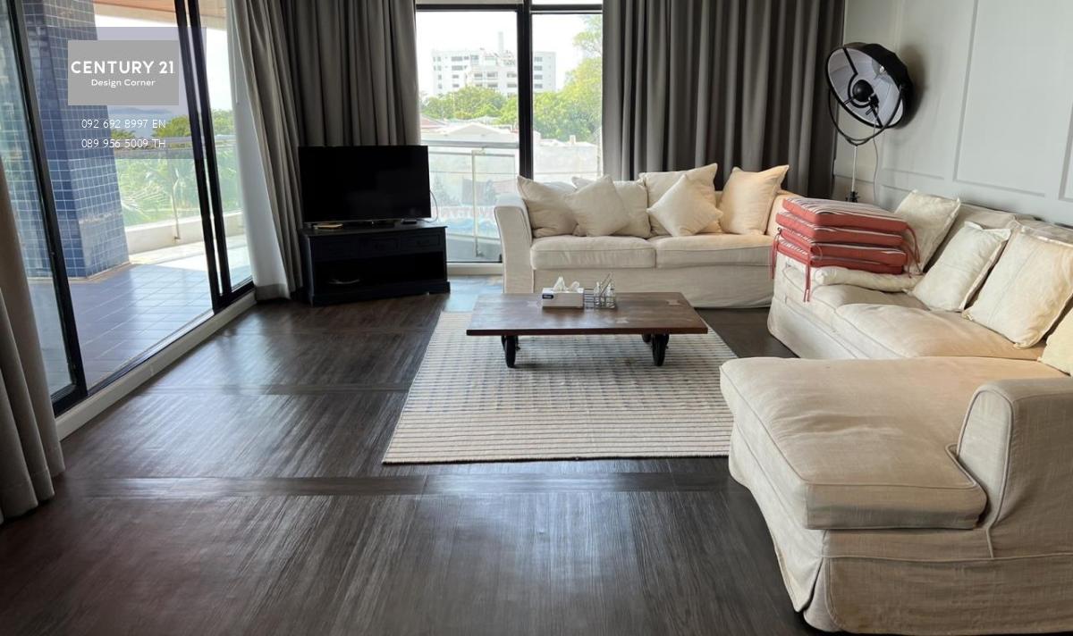 This beachfront condo is for sale and it comes at the price of 28,000,000฿ 3 bedrooms & 3 bathrooms 252 square meters Under foreign quota Fully furnished & ready to move in Condo features: Expansive living with ceiling-to-floor glass windows providing an 