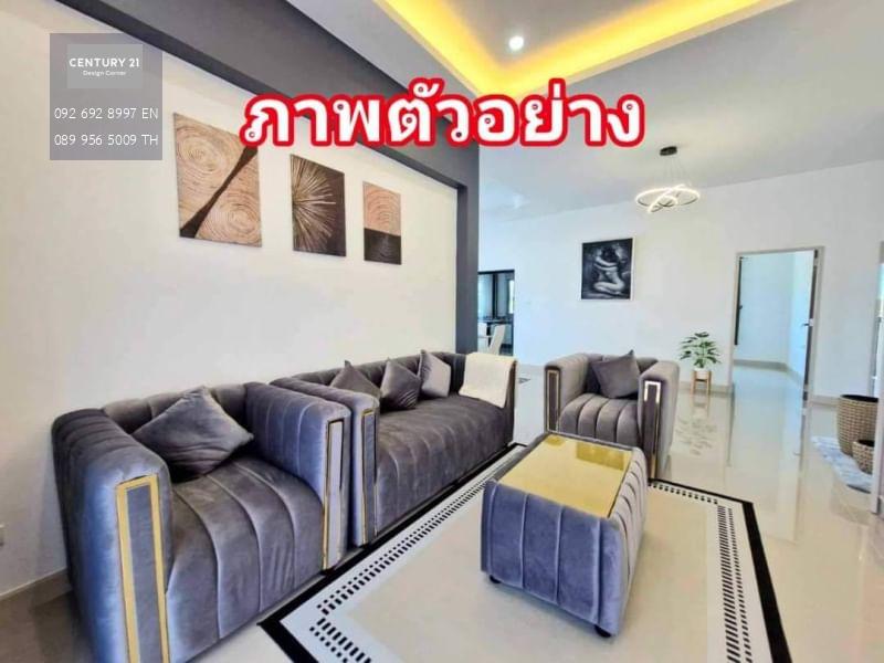 บ้านสร้างใหม่ หลังมุม 3 ห้องนอน 2 ห้องน้ำ มีพื้นที่ทำสระว่ายน้ำได้ ชัยพฤกษ์ 2 พัทยา  ตกแต่งเฟอร์ครบ พร้อมเข้าอยู่ 